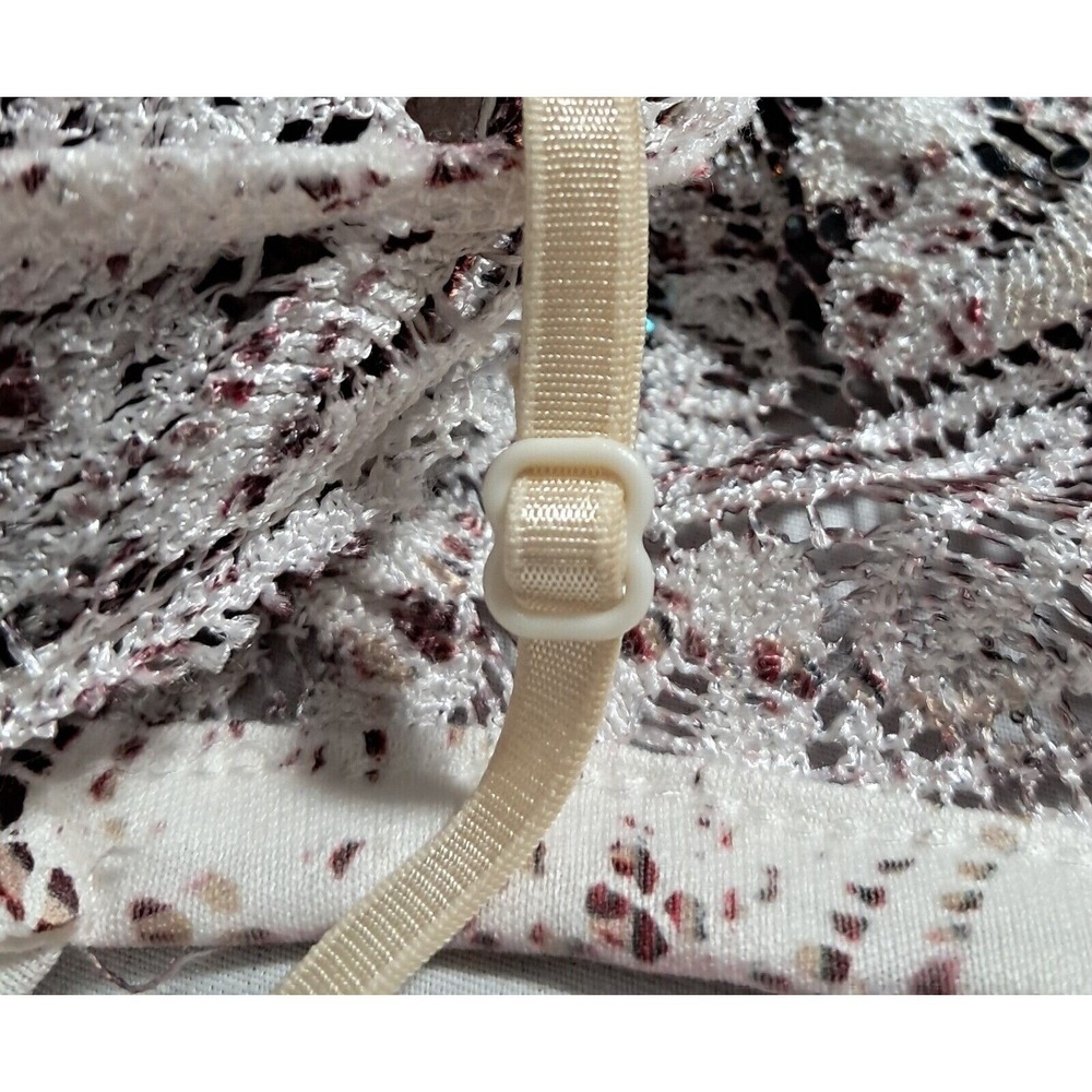 Reba Dress, Nude w/Lace Multicolor Overlay, Size M, 53‎ in Long - Picture 6 of 11